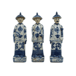 Qing Dynasty Emperors Hand Painted Ceramic Figurines