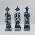 Qing Dynasty Emperors Hand Painted Ceramic Figurines