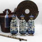 Qing Dynasty Emperors Sitting Ceramic Figurine