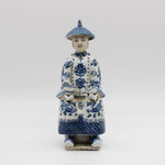 Qing Dynasty Emperors Sitting Ceramic Figurine 1 10.6" x 4.3" x 4.3" (27 x 11 x 11 cm)