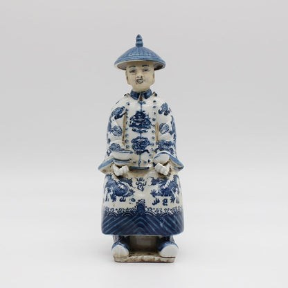 Qing Dynasty Emperors Sitting Ceramic Figurine - MAIA HOMES