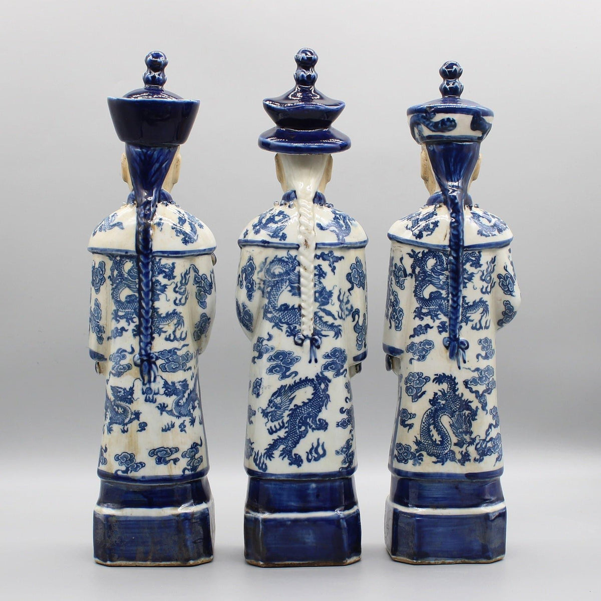 Qing Dynasty Emperors Standing Ceramic Figurine