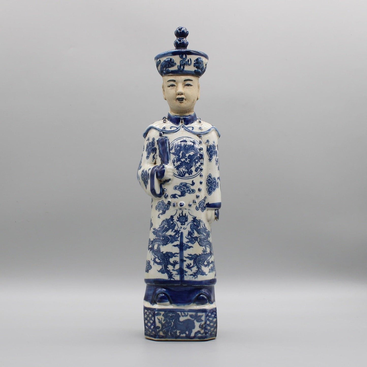Qing Dynasty Emperors Standing Ceramic Figurine - MAIA HOMES