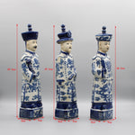 Qing Dynasty Emperors Standing Ceramic Figurine