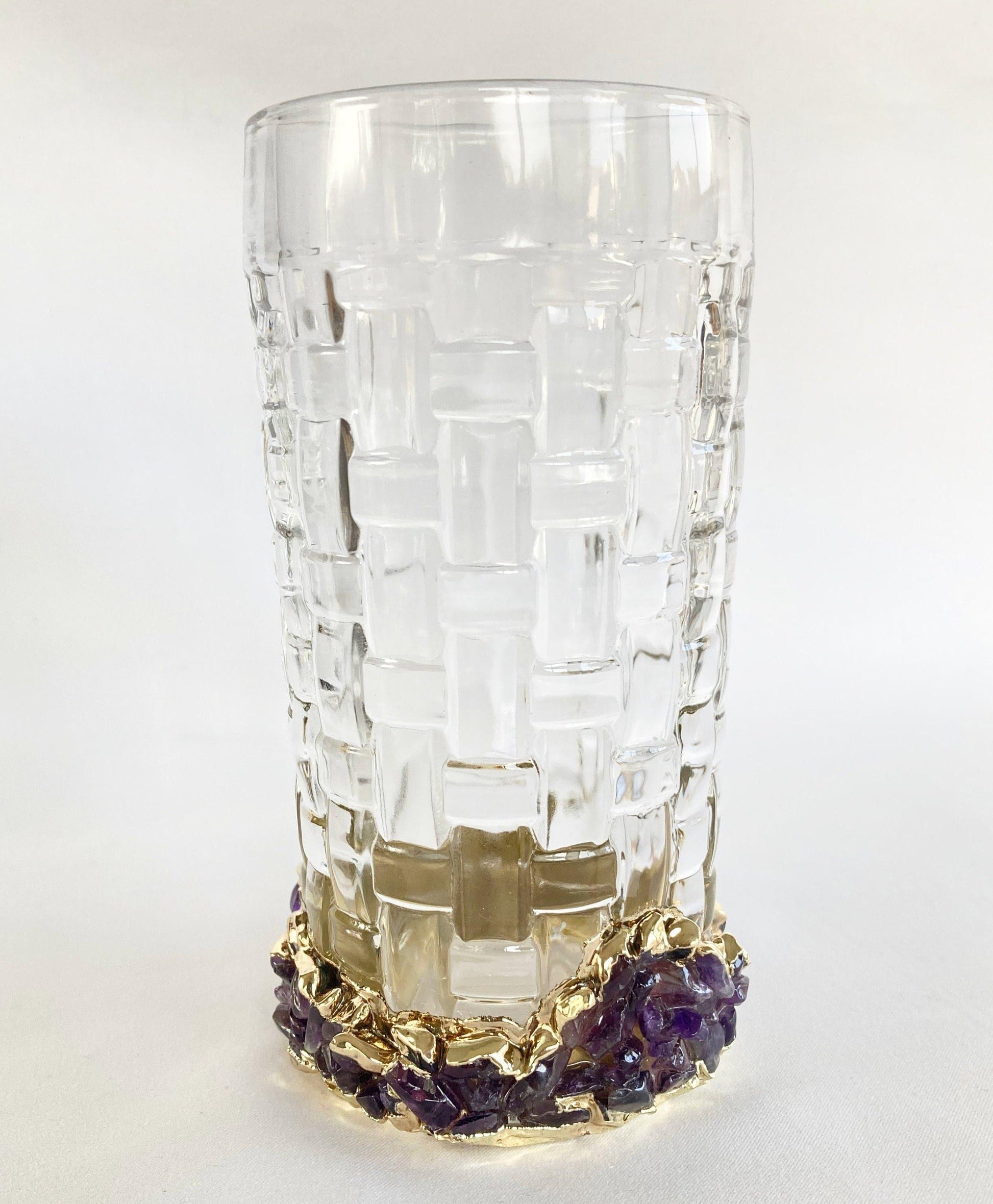 Quartz Crystal Water Glass - Set of 2 - MAIA HOMES