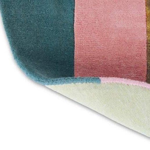 Rainbow Geometry Retro Hand Tufted Wool Rug