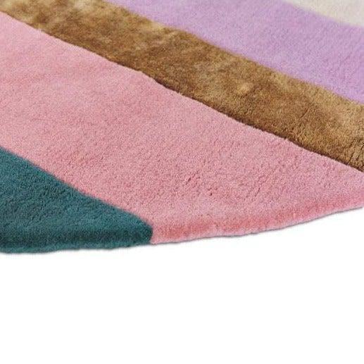 Rainbow Geometry Retro Hand Tufted Wool Rug - MAIA HOMES
