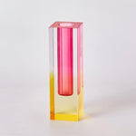 Rainbow Pillar Glass Bud Vase 16cm StyleC