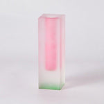 Rainbow Pillar Glass Bud Vase 16cm Frosting D