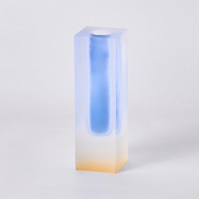 Rainbow Pillar Glass Bud Vase 16cm Frosting A