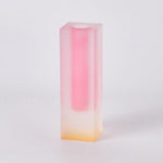 Rainbow Pillar Glass Bud Vase 16cm Frosting C