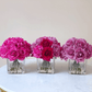 Real Touch Artificial Faux Purple Gray Silk Rose Centerpiece Arrangement in Fake Water - MAIA HOMES