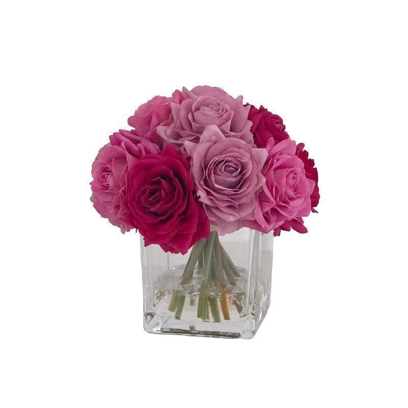 Real Touch Artificial Silk Rose Centerpiece Arrangement in Fake Water