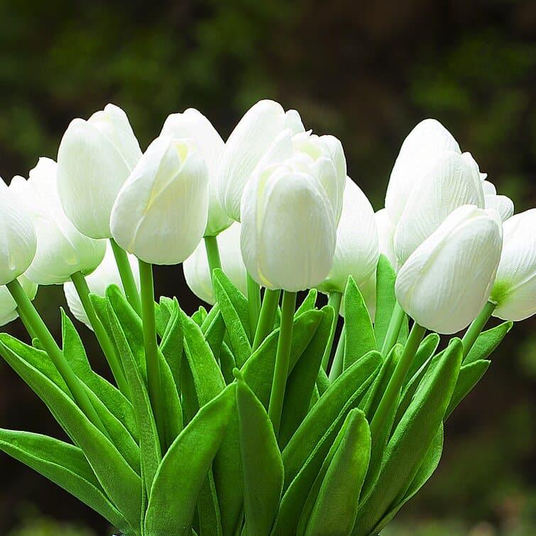 Real Touch Flower Tulips Centerpiece in Vase