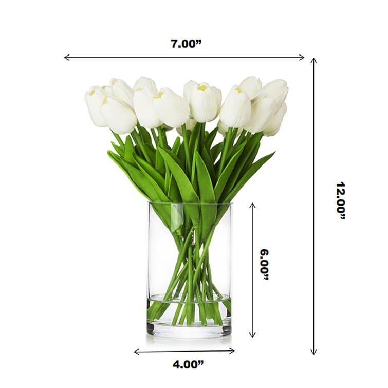 Real Touch Flower Tulips Centerpiece in Vase - MAIA HOMES