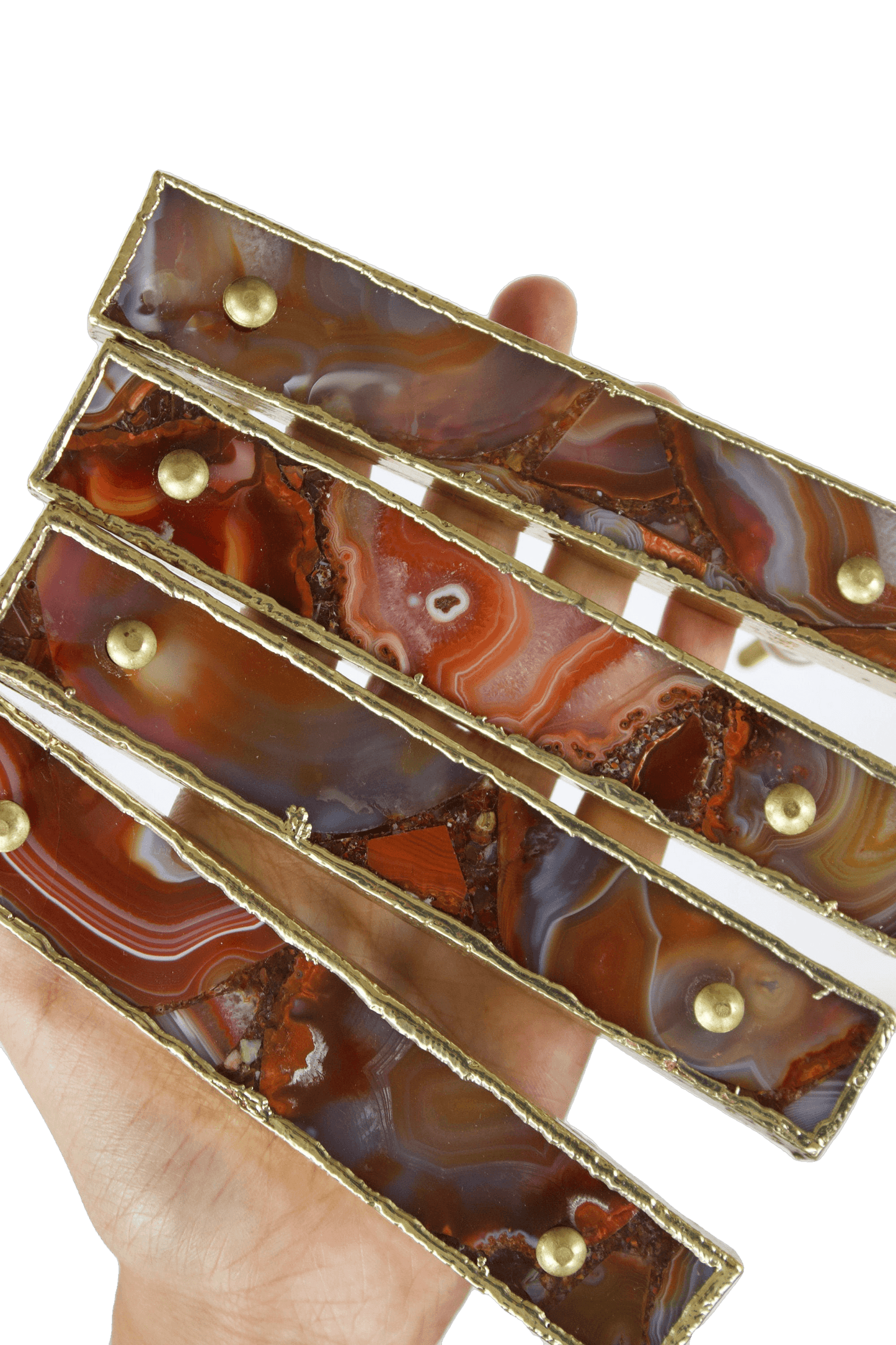 Red Agate Cabinet Door Pull Handle - Set of 4 - MAIA HOMES