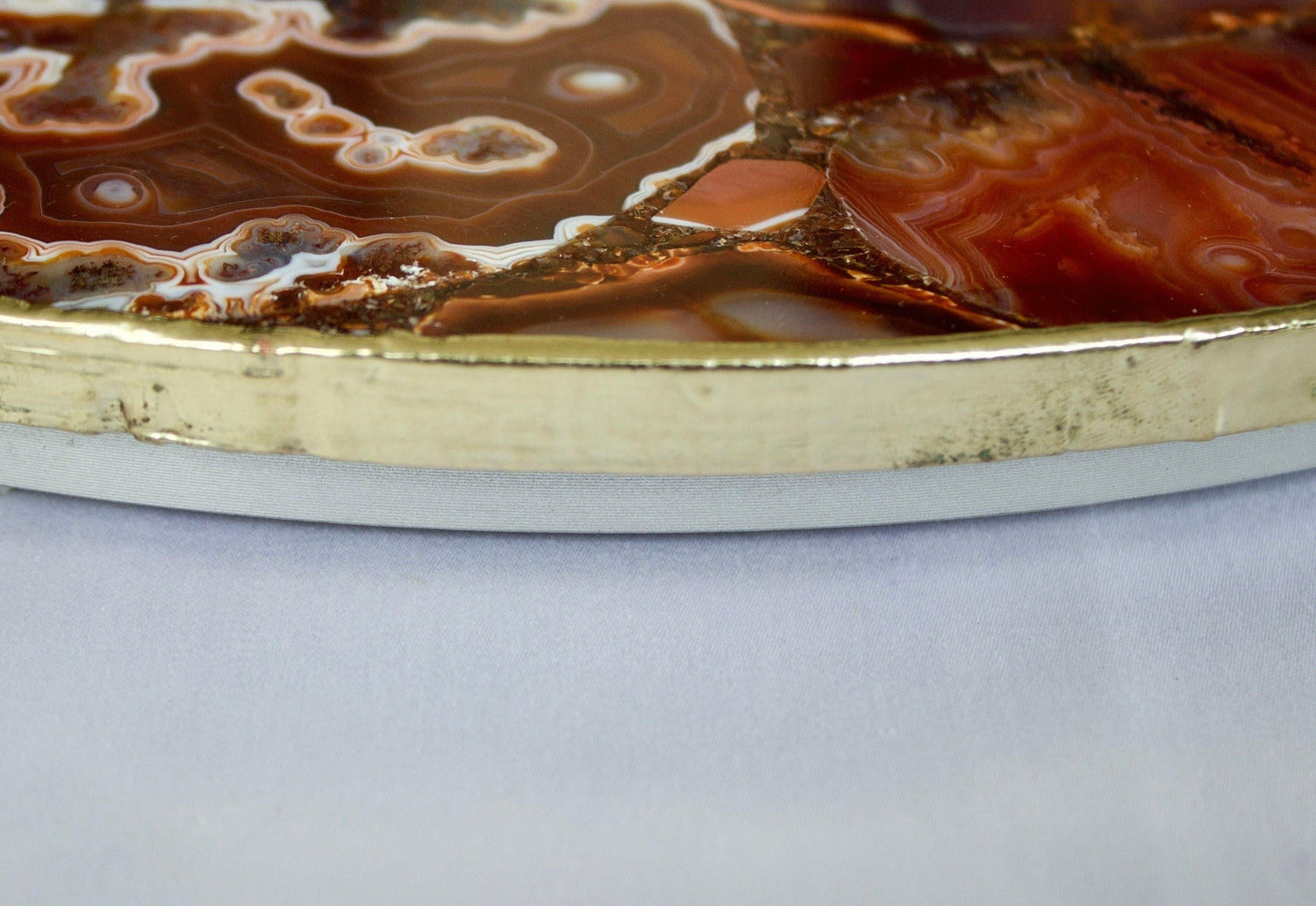 Red Agate Countertop Lazy Susan Centerpiece