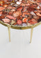 Red Agate Round Edge Side Coffee Table