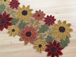 Red and Gold Floral Spring Beaded Table Runner Default Title