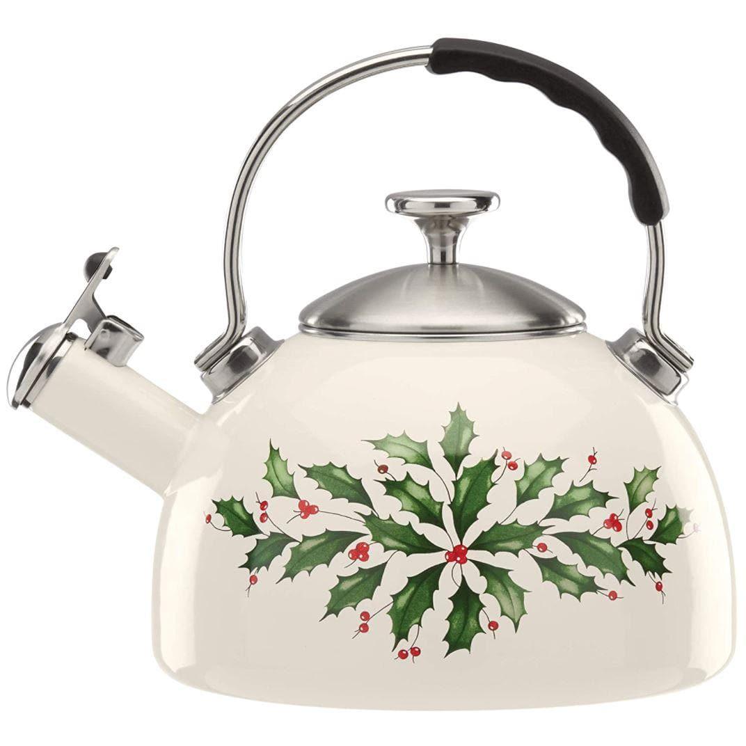 Red and Green Lenox Holiday Tea Kettle