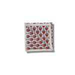 Red Floral Hand Block Printed Cotton Napkins