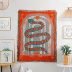 Red Magic Eye Snake Tapestry with Fringes Default Title