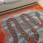 Red Magic Eye Snake Tapestry with Fringes