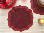 Red Taj Beaded Arch Placemat Set of 4