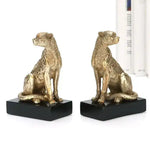 Regal Gold Leopards Decorative Bookends