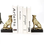 Regal Gold Leopards Decorative Bookends