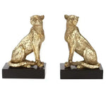 Regal Gold Leopards Decorative Bookends