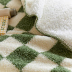 Retro Checkerboard Cozy Sherpa Mini Throw Blanket