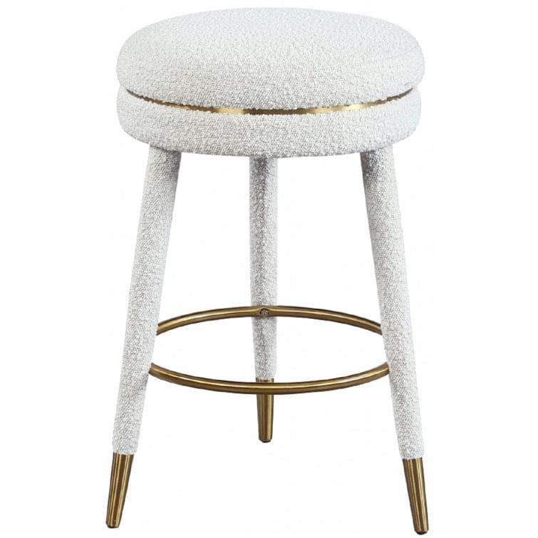 Retro Glam Boucle Fabric Bar Stool Default Title