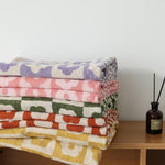 Retro Plaid Flower Bath Towel