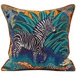 Retro Zebra in the Jungle Pillow Cover B