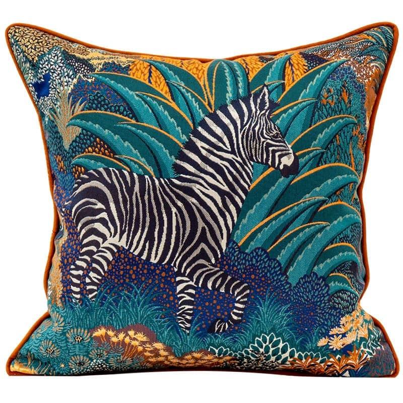 Retro Zebra in the Jungle Pillow Cover - MAIA HOMES