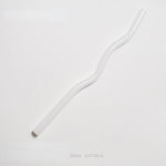 Reusable Wavy Glass Straw White Wave