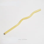 Reusable Wavy Glass Straw Ivory Wave