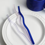 Reusable Wavy Glass Straw