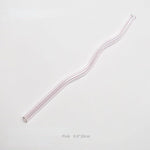 Reusable Wavy Glass Straw Pink Wave