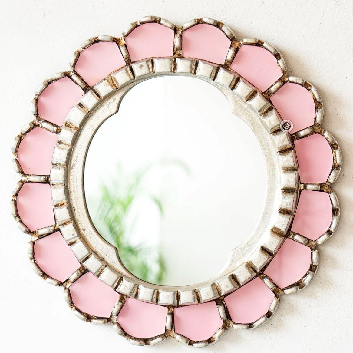 Reverse-Painted Desi Round Wall Mirror - MAIA HOMES