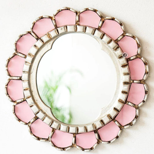 Reverse-Painted Desi Round Wall Mirror - MAIA HOMES