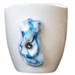 Rock Climbing Mug Blue and White