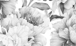 Romantic Gray Oversized Peony Wallpaper