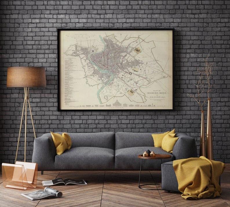 Rome Map Print| Fine Art Prints