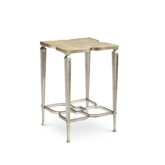 Rosa Silver Classic Clover End Table - MAIA HOMES