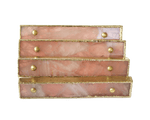 Rose Quartz Agate Cabinet Door Pull Handle - Set of 4