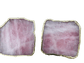 Rose Quartz Agate Coaster - Set of 4 - MAIA HOMES