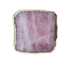 Rose Quartz Agate Coaster - Set of 4