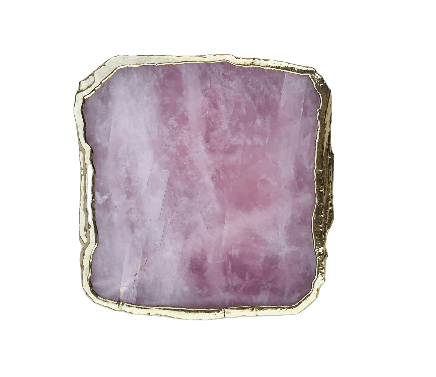 Rose Quartz Agate Coaster - Set of 4 - MAIA HOMES
